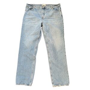 Abercrombie 90s Straight Ultra‎ High Rise Jeans Light Wash 34x32 Y2K Basic Denim